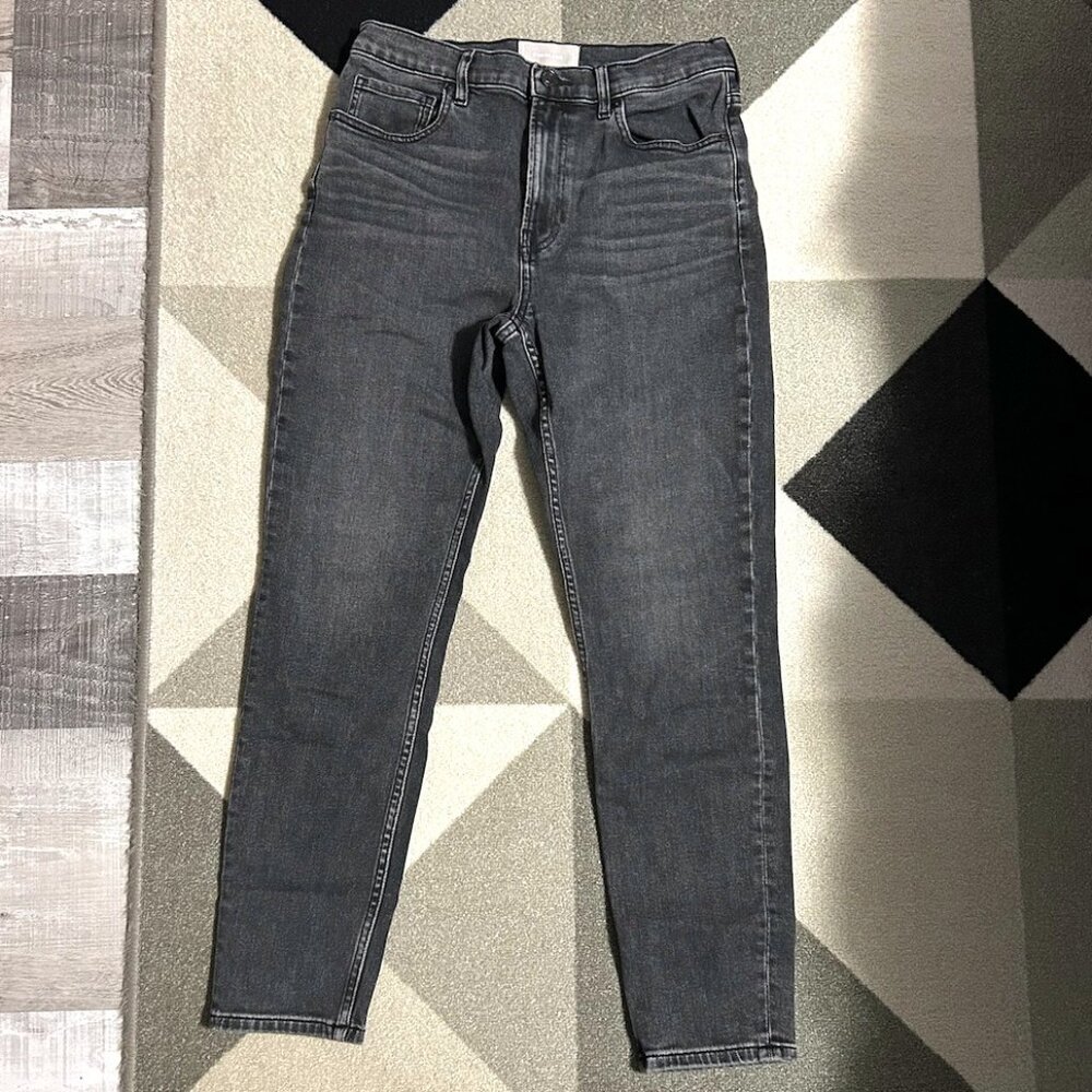 Everlane Black Washed Washed Skinny Cropped Jeans Women's Size 30R